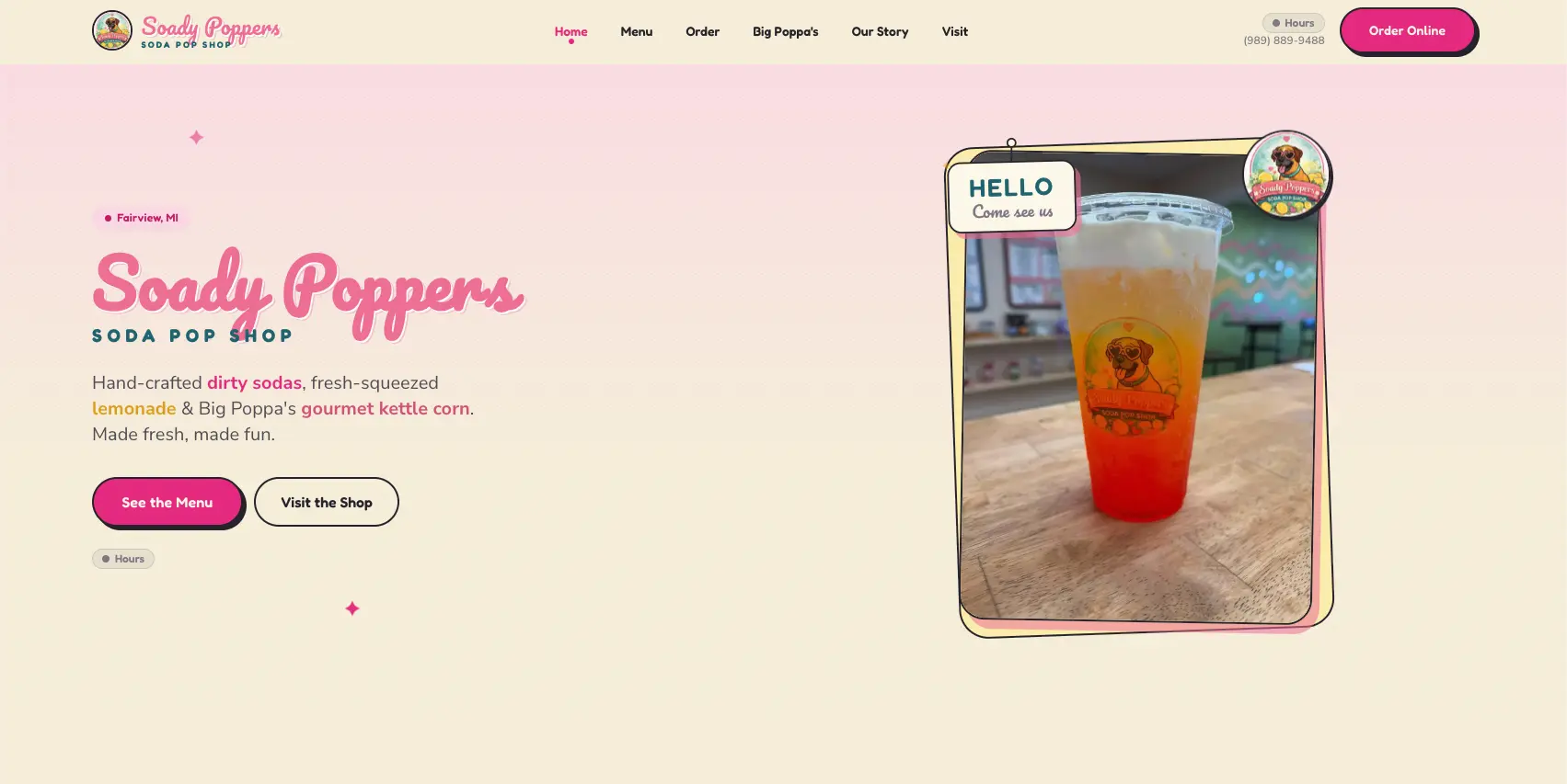 A recent custom website built by Kindling Digital